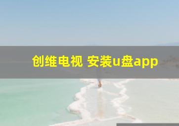 创维电视 安装u盘app